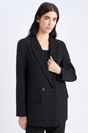 Oversize Geniş Kalıp Ceket Yaka Blazer Ceket