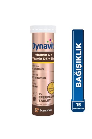 Dynavit Vitamin C + Vitamin D3 + Çinko 15 Efervesan Tablet
