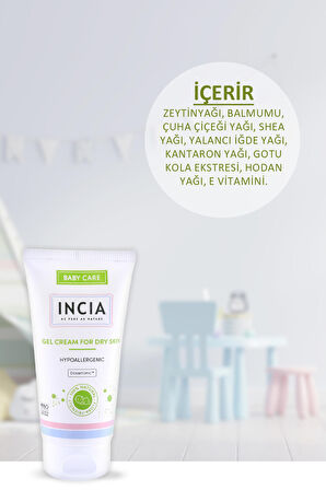 INCIA %100 Doğal Atopiğe Eğilimli Ciltler İçin Jel Krem Çok Kuru Ciltler İçin Yalancı İğde Yağı 170 ml