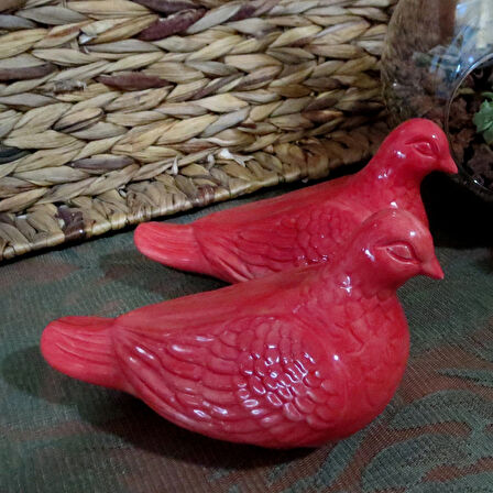 Güvercin Figürlü Seramik Biblo (i̇kili)