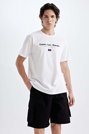 DeFacto Relax Fit Düz Paça Gabardin Bermuda Şort C5400AX24SMBK81