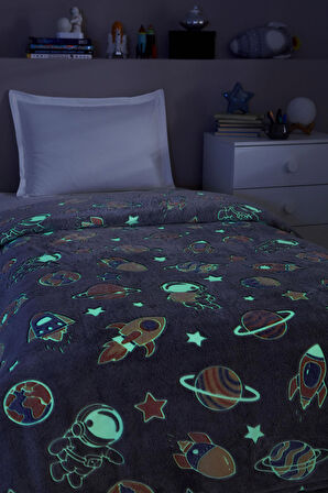 Özdilek Space Glow In The Dark Tek Kişilik Battaniye 150x220 cm