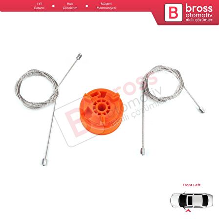 Peugeot 207 WA WC WK SW 2006–2015 5-Kapı 9221W9 İçin Elektrikli Ön Sol Cam Kriko Tamir Seti