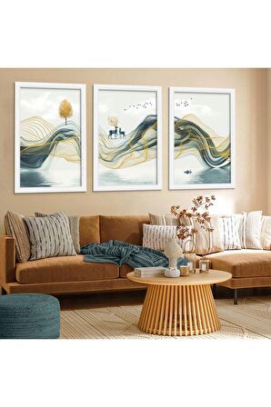 120x80 Cm Ev Manzara Kanvas Tablo