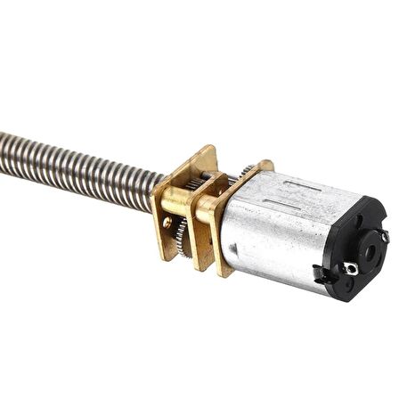 N20 6V DC 300 RPM M3x55 mm Mikro Metal Redüktörlü Uzun Şaftlı Motor