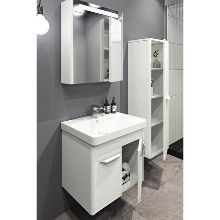 MAUNA 60 CM BANYO DOLABI BEYAZ  - BOY DOLAP HARİÇ 