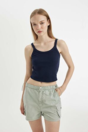 DeFacto Coool Fitted Vücuda Oturan Fitilli Kaşkorse Askılı Basic Düz Atlet B0563AX24AUNV241