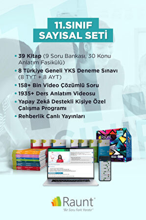 11. Sınıf SAY (37 Kitap, Mobil/Web) Yapay Zekalı, Üniversiteye Hazırlık Seti