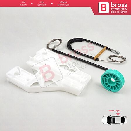 Citroen C5 MK2 MK3 2007-2018 4/5 Kapı 9675898980 İçin Elektrikli Ön Sağ Cam Kriko Tamir Seti