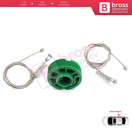 Audi A6 C5 4B 1997-2005 Allroad 4BH 4/5 Kapı 4B0839462 İçin Arka Sağ Cam Kriko Tamir Seti