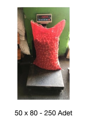 50 x 80 Ceviz Çuvalı 15kg 250'li