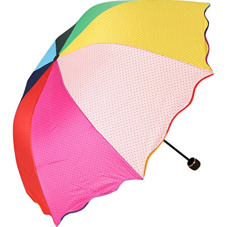 Marlux Katlamalı Rüzgar Korumalı Gökkuşağı Desenli Şemsiye