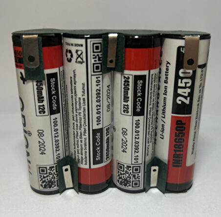 Orion 2450MAH 14.4V 8c 19.6A Yüksek Akım Destekli - Güçlü Orjinal Matkap Pili 4s Li-Ion Şarjlı Pil Grubu