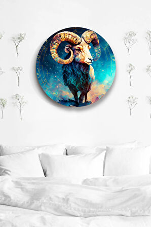 Astroloji, Burçlar, Semboller Estetik Ahşap Tablo Modeli, Ev, Ofis, Şık Duvar Dekorasyonu