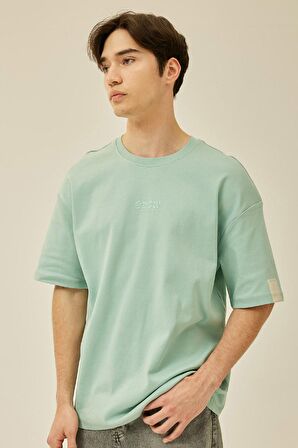 DeFacto Comfort Regular Fit Rahat Kalıp Bisiklet Yaka Baskılı Kısa Kollu Ağır Kumaş Tişört B4220AX24SPGN1093