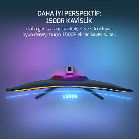 Gamepower 27" Vivid V80 Fast VA Panel Curved RGB 300Hz 0.5ms FHD 2x2W Speaker Oyuncu Monitörü