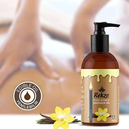 Rekze Vanilyalı Aromaterapi Yenilebilir Rahatlatıcı Doğal Masaj Yağı 120 Ml