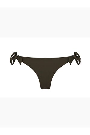 Haki Brezilya Kalın İp Bağlamalı Bikini Altı