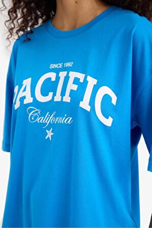 DeFacto Regular Fit Bisiklet Yaka Baskılı Penye Kısa Kollu Tişört F5883AX25SMBE116