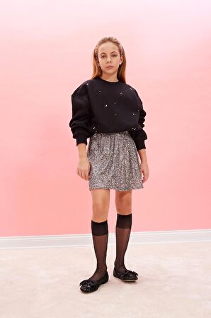 DeFacto Kız Çocuk Payetli Etek D5240A824WNGR449