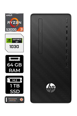HP 295 G9 RYZEN 3 5300G 64GB RAM 1TB SSD GT1030/4GB FDOS 6D391EA MASAÜSTÜ PC & PER4 BELLEK
