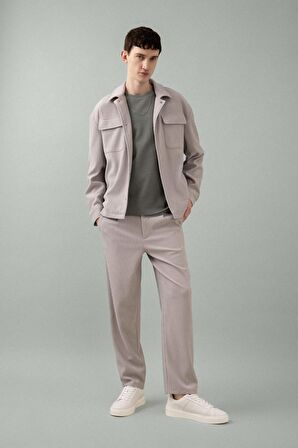 DeFacto Yazlık Kumaş Pantolon Tapered Fit Normal Kesim Düz Paça Her Yöne Esneyen B6584AX24SPGR207