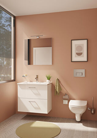 VitrA Mia 67088 Banyo Dolabı Seti Çekmeceli, 70 cm, Parlak Beyaz