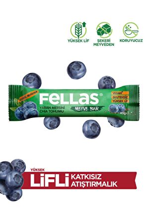 Fellas Meyve Bar - Chialı Ve Yaban Mersinli 40 Gr X 12 Adet