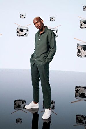 DeFacto %100 Keten Relax Fit Rahat Kesim Düz Paça Yazlık Pantolon C1117AX25SPKH498