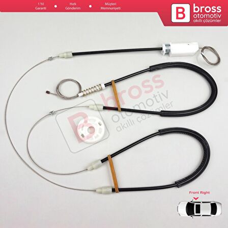 Porsche Boxster MK2 Cayman 987 2004-2013 Convertible Coupe 98754207601 İçin Sağ Cam Kriko Tamir Seti