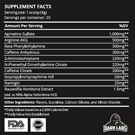DARK LABS FLAME V3 PREWORKOUT