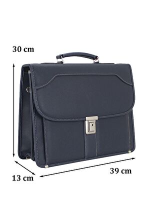 Case Club Kilit Mekanizmalı Erkek El Çantası 15,6 inç Laptop ve Organizer Bölmeli Omuz Askılı Dosya Uyumlu