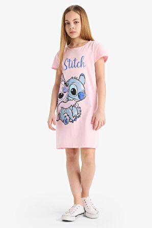 Kız Çocuk Disney Lilo & Stitch Kısa Kollu Elbise