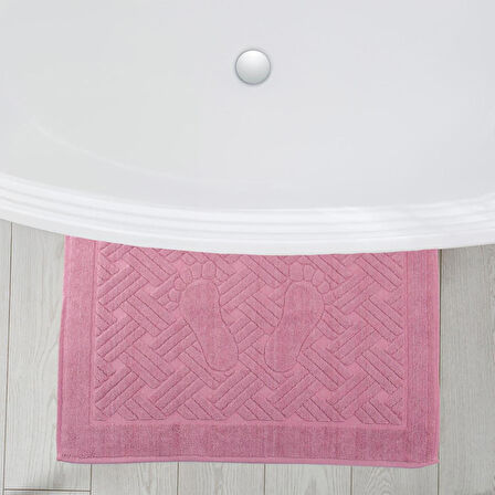 Homedius Banyo Zikzak Desenli Ultra Kalın Pamuk Ayak Havlusu 50x70 cm