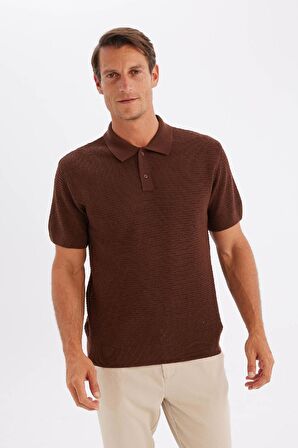 DeFacto Standart Fit Normal Kesim Basic Düz Kısa Kollu Triko Polo Tişört C9582AX24SMBN192