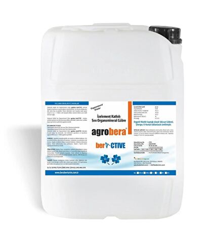 agrobera Sıvı Organomineral Gübre berActive 20 Litre