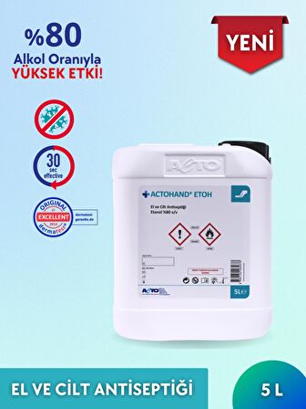 ACTOHAND® ETOH 5 Litre | El ve Cilt Antiseptiği - Etanol 80 % (v/v)