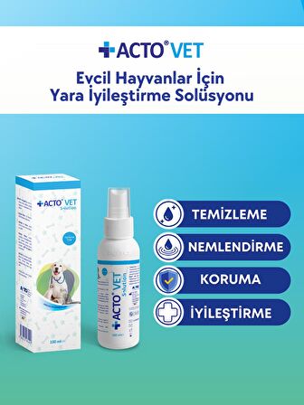 ACTO® VET SOLUTION 100 ML | Evcil Hayvanlar için Yara İyileştirme Solüsyonu