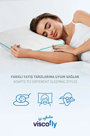 Ortopedik Yastık Kapitoneli Microfiber Kumaşlı Visco Parçacık Dolgulu - 60 x 40 x 13 cm Yeşil Biyeli