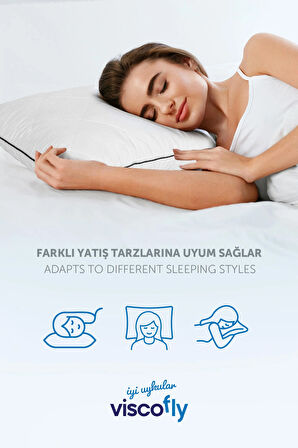 Visco Parçacıklı Kapitoneli Ortopedik Yastık Orta Sert 60 X 40 X 13 Cm Antrasit Biye