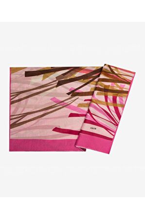 Aker 7766777491 Çok Renkli Kadın Desenli Eşarp