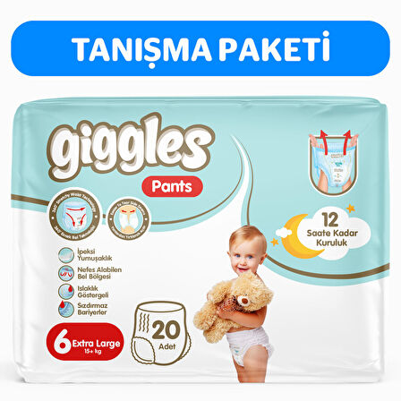 Giggles Pants Külotlu Bebek Bezi 6 Numara XLarge 20 Adet