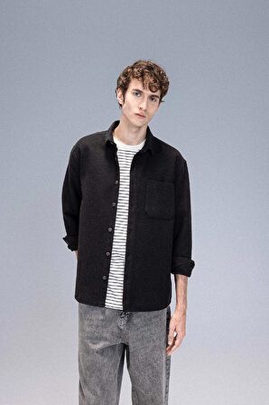 DeFacto Regular Fit Polo Yaka Uzun Kollu Gömlek D2622AX24AUAR104