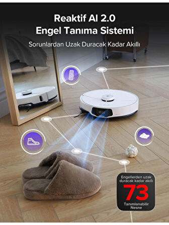 Roborock S8 Maxv Ultra Akıllı Robot Süpürge beyaz