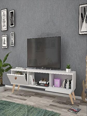 140 CM EDA BEYAZ TV ÜNİTESİ