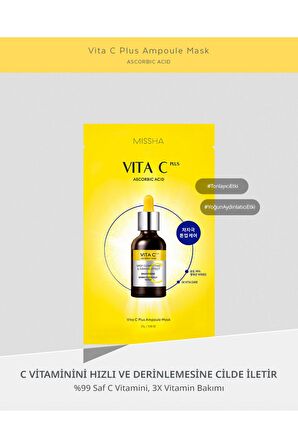 C Vitamini İçerikli Leke Karşıtı Aydınlatıcı Maske Vita C Plus Ampoule Mask