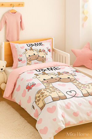 Yenidoğan Kız Bebek Nevresim Takımı %100 Pamuklu