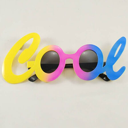 Cool Yazılı Rengarenk Parti Gözlüğü 21x8 cm TdrTR