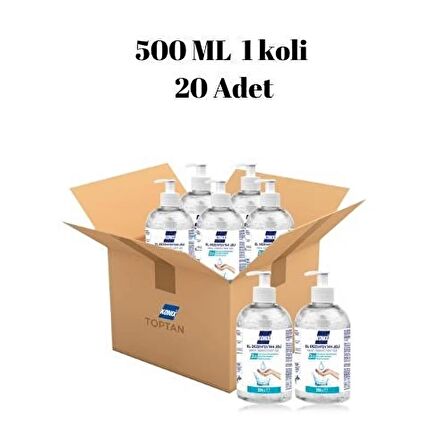 Konix Antibakteriyel El ve Cilt Dezanfektan Jel 20 Adet 500 Ml
