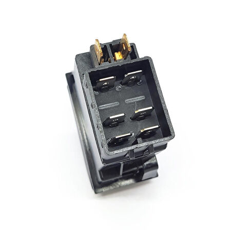 Universal Şaft Yukarı Aşağı Düğmesi Anahtarı 6 Pin Rocker Switch Buton - Ampullü 12V